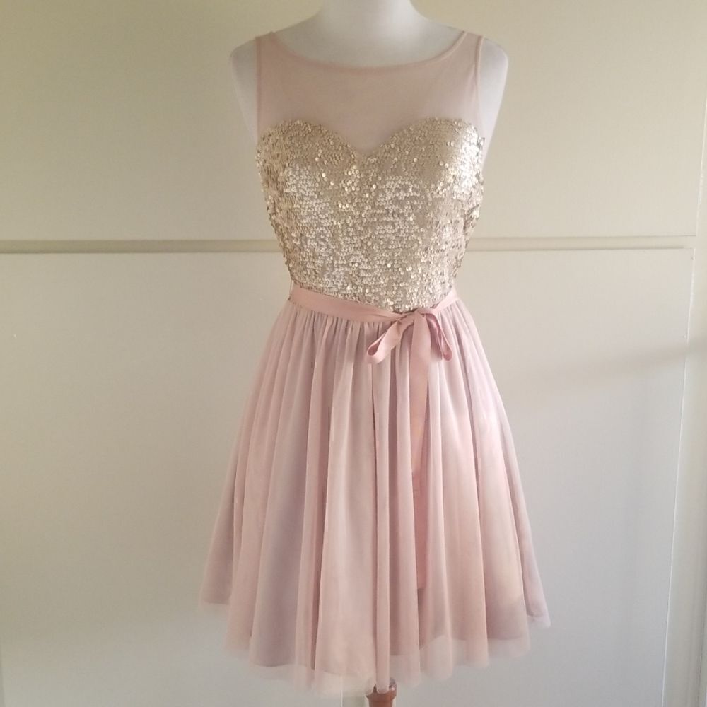 Adriana Papell Nude Cocktail Dress,  sz 8, NWT